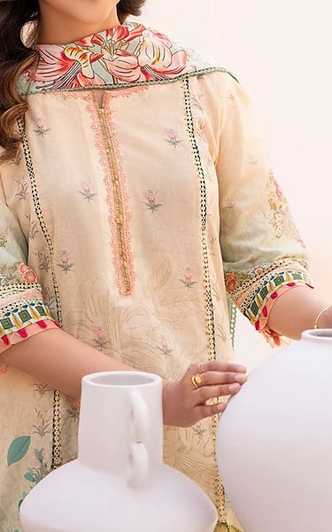 Ellena Light Peach Lawn Suit | Pakistani Lawn Dress in USA- Image 2