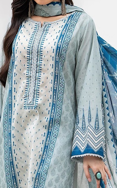 Ellena Light Grey Lawn Suit | Pakistani Lawn Dress in USA- Image 2