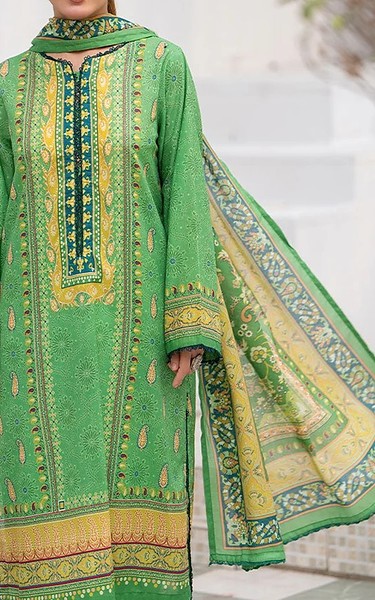 Ellena Dusty Green Lawn Suit | Pakistani Lawn Dress in USA- Image 2