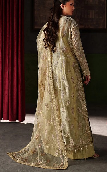 Emaan Adeel Golden Mesoury Suit | Pakistani Embroidered Chiffon Dresses USA- Image 3