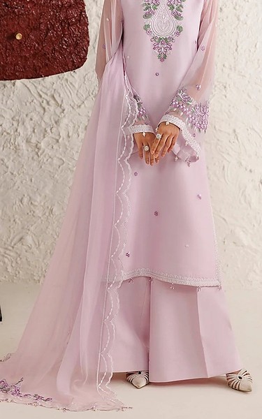 Farasha Pink Flare Chiffon Suit | Pakistani Embroidered Chiffon Dresses USA- Image 1