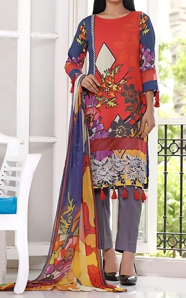 Feathers Multi Lawn Suit | Pakistani Lawn Dress in USA- Image 1