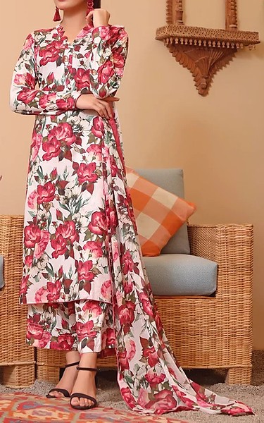 Feathers Multi Lawn Suit | Pakistani Lawn Dress in USA- Image 1