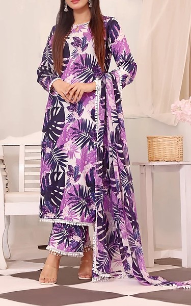 Feathers Multi Lawn Suit | Pakistani Lawn Dress in USA- Image 1