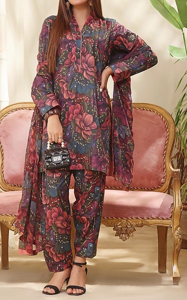 Feathers Multi Lawn Suit | Pakistani Lawn Dress in USA- Image 1