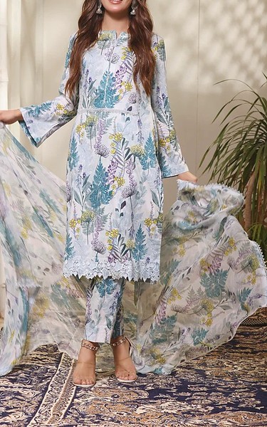 Feathers Multi Lawn Suit | Pakistani Lawn Dress in USA- Image 1