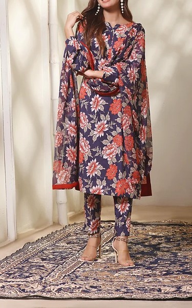 Feathers Multi Lawn Suit | Pakistani Lawn Dress in USA- Image 1