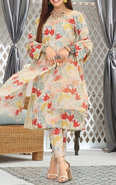 Feathers Multi Lawn Suit | Pakistani Lawn Dress in USA- Image 1
