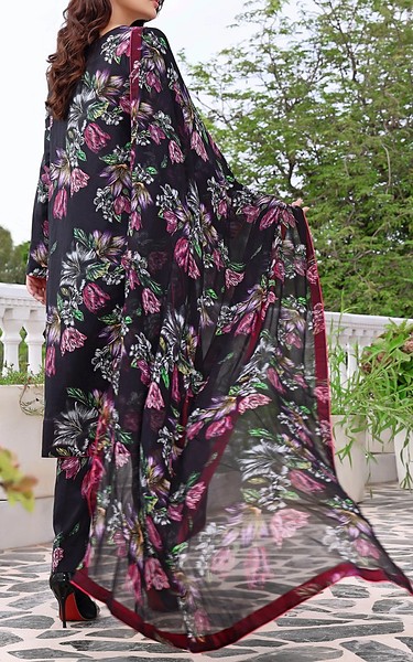 Feathers Black Lawn Suit | Pakistani Lawn Dress in USA- Image 2
