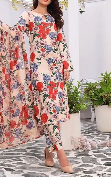 Feathers Multi Lawn Suit | Pakistani Lawn Dress in USA- Image 1