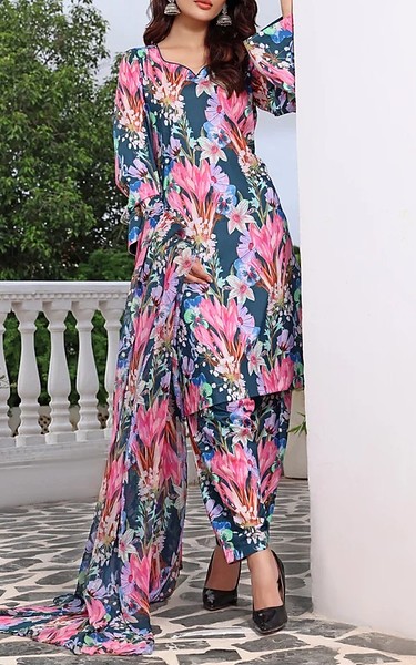 Feathers Multi Lawn Suit | Pakistani Lawn Dress in USA- Image 1