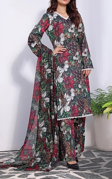 Feathers Multi Lawn Suit | Pakistani Lawn Dress in USA- Image 1