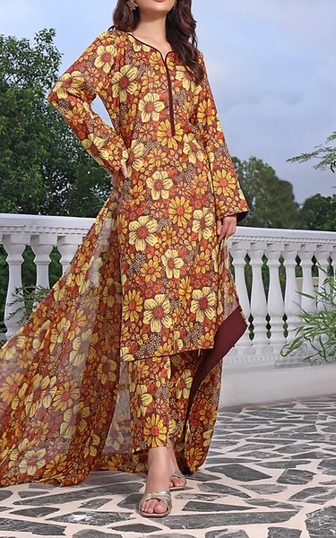 Feathers Multi Lawn Suit | Pakistani Lawn Dress in USA- Image 1