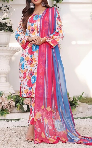 Feathers Multi Lawn Suit | Pakistani Lawn Dress in USA- Image 1