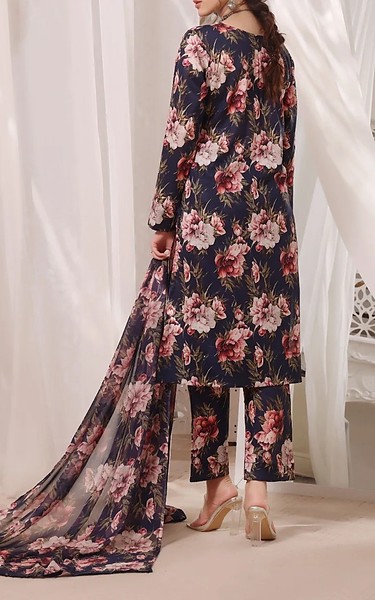 Feathers Black/Light Pink Lawn Suit | Pakistani Lawn Dress in USA- Image 2