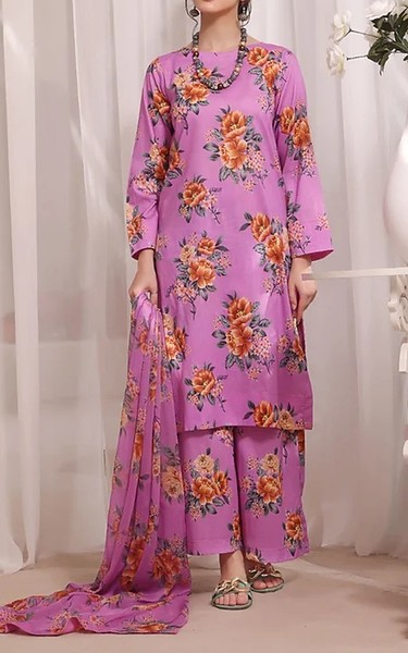 Feathers Persian Pink Lawn Suit | Pakistani Lawn Dress in USA- Image 1