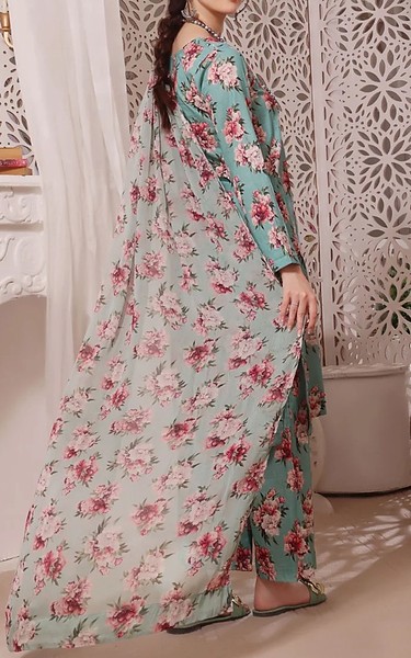 Feathers Summer Green Lawn Suit | Pakistani Lawn Dress in USA- Image 2