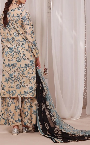 Feathers Ivory Lawn Suit | Pakistani Lawn Dress in USA- Image 2