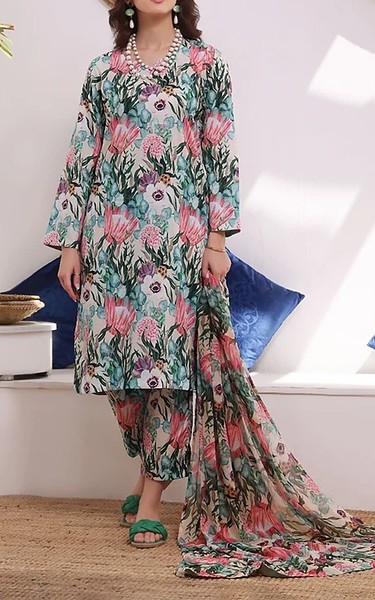 Feathers Multi Lawn Suit | Pakistani Lawn Dress in USA- Image 1