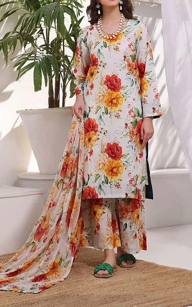 Feathers Multi Lawn Suit | Pakistani Lawn Dress in USA- Image 1