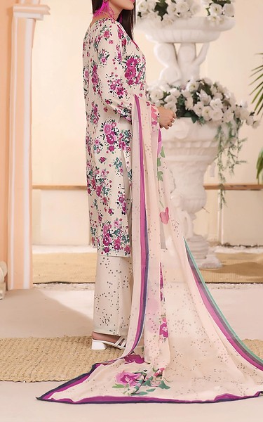 Feathers Off White Lawn Suit | Pakistani Lawn Dress in USA- Image 2