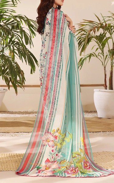 Feathers Off White Lawn Suit | Pakistani Lawn Dress in USA- Image 2