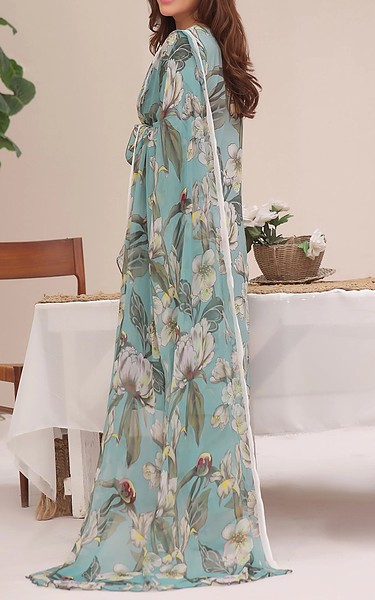 Feathers Sky Blue Lawn Suit | Pakistani Lawn Dress in USA- Image 2