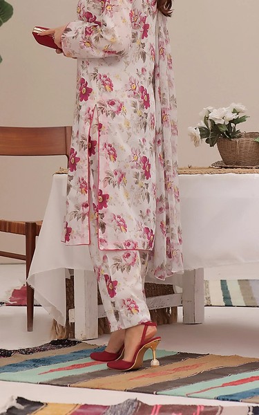 Feathers Pink Flare Lawn Suit | Pakistani Lawn Dress in USA- Image 2
