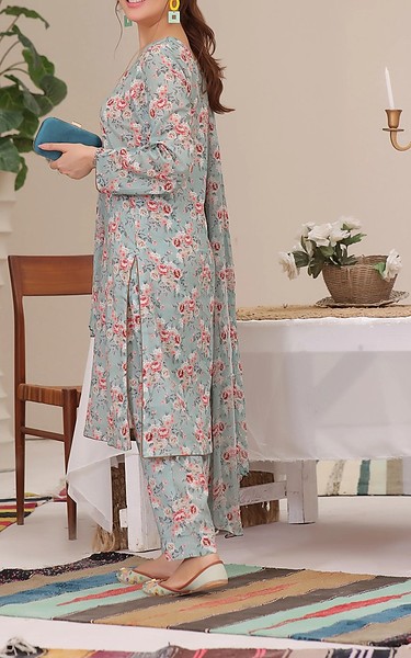 Feathers Sea Mist Lawn Suit | Pakistani Lawn Dress in USA- Image 1