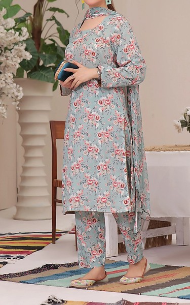 Feathers Sea Mist Lawn Suit | Pakistani Lawn Dress in USA- Image 2