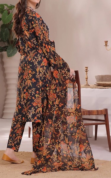 Feathers Black Lawn Suit | Pakistani Lawn Dress in USA- Image 2