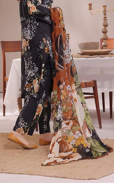 Feathers Black Lawn Suit | Pakistani Lawn Dress in USA- Image 2