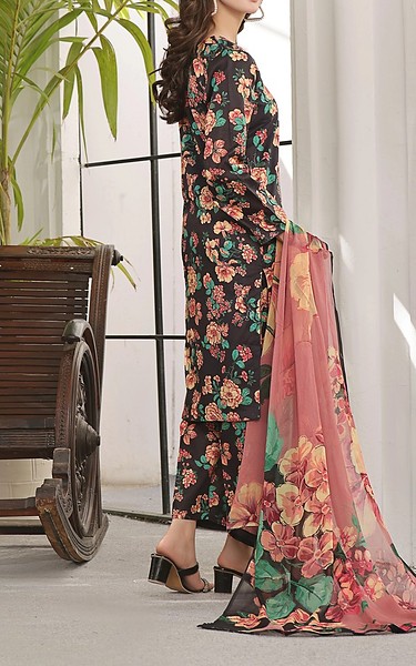 Feathers Black Lawn Suit | Pakistani Lawn Dress in USA- Image 2