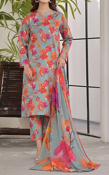 Feathers Multi Lawn Suit | Pakistani Lawn Dress in USA- Image 1