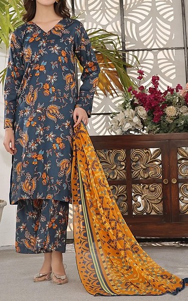 Feathers Pickled Bluewood Lawn Suit | Pakistani Lawn Dress in USA- Image 1