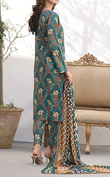 Feathers Mineral Green Lawn Suit | Pakistani Lawn Dress in USA- Image 2