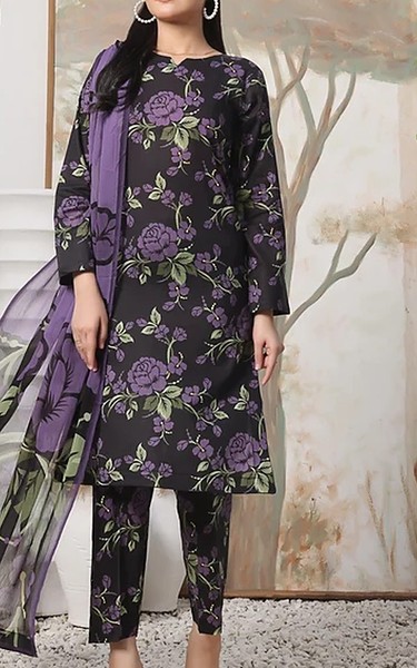 Feathers Black Lawn Suit | Pakistani Lawn Dress in USA- Image 1