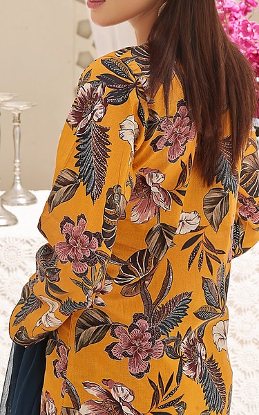 Feathers Orange Lawn Suit | Pakistani Lawn Dress in USA- Image 2