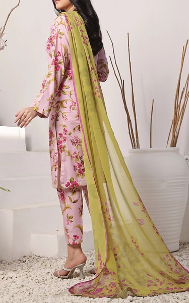 Feathers Pink Flare Lawn Suit | Pakistani Lawn Dress in USA- Image 2
