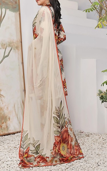 Feathers Off White Lawn Suit | Pakistani Lawn Dress in USA- Image 2