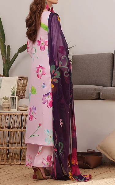 Feathers Pearl Pink Lawn Suit | Pakistani Lawn Dress in USA- Image 2