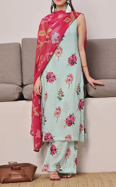 Feathers Sea Mist Lawn Suit | Pakistani Lawn Dress in USA- Image 1