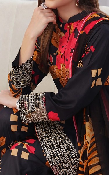 Feathers Black Lawn Suit | Pakistani Lawn Dress in USA- Image 2
