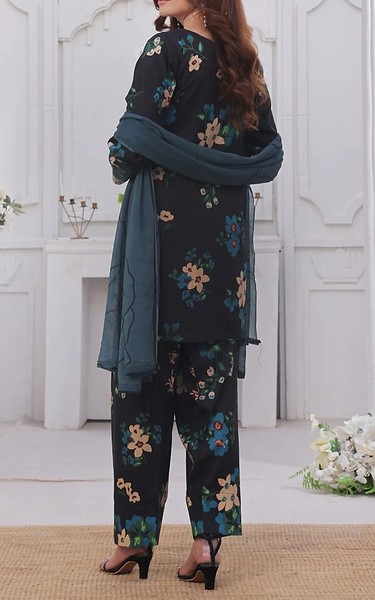 Feathers Black Lawn Suit | Pakistani Lawn Dress in USA- Image 2