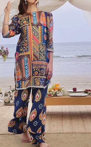Feathers Multi Lawn Suit (2 Pcs) | Pakistani Lawn Dress in USA- Image 1