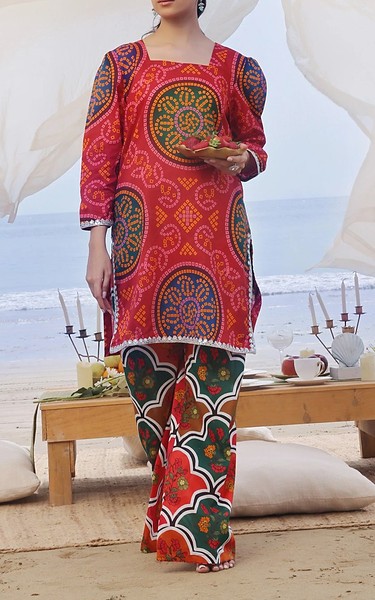 Feathers Multi Lawn Suit (2 Pcs) | Pakistani Lawn Dress in USA- Image 2