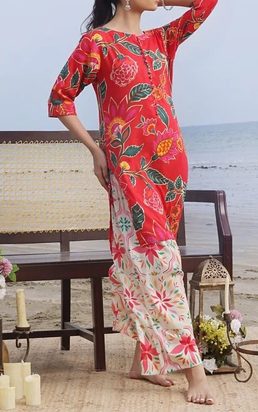 Feathers Multi Lawn Suit (2 Pcs) | Pakistani Lawn Dress in USA- Image 1