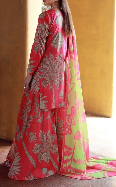 Feathers Brink Pink Lawn Suit | Pakistani Lawn Dress in USA- Image 2