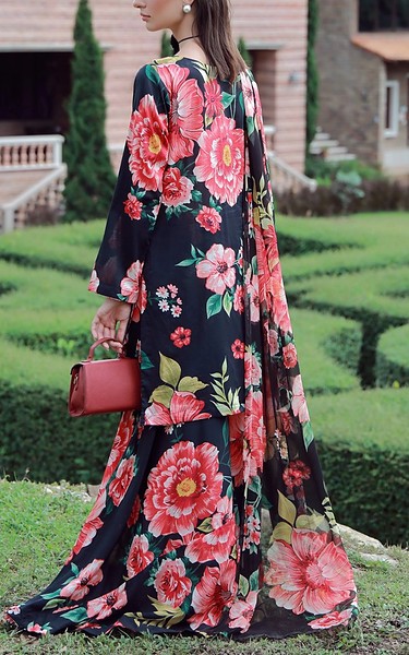 Feathers Black Lawn Suit | Pakistani Lawn Dress in USA- Image 2