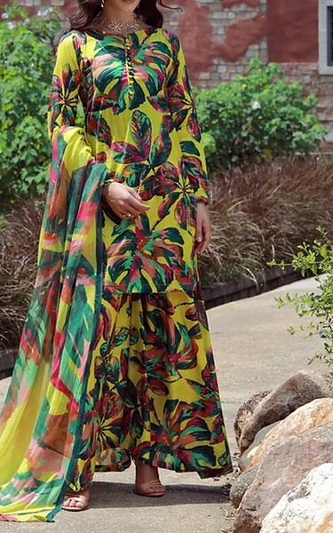 Feathers Multi Lawn Suit | Pakistani Lawn Dress in USA- Image 1